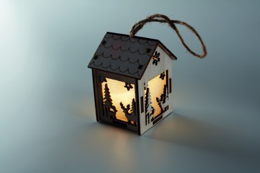 Logo trade promotional gift photo of: MDF house with light
